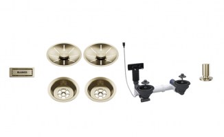 JUEGO ACCESORIOS FREGADERA DOBLE BLANCO